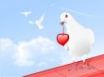 Tapety na plochu - White dove and heart