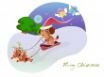 Tapety na plochu - Puppy Santa