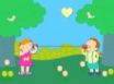 Tapety na plochu - Playing in garden