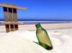 Tapety na plochu - Bottle in the sand