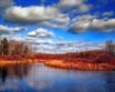 Tapety na plochu - Red Dry Along River